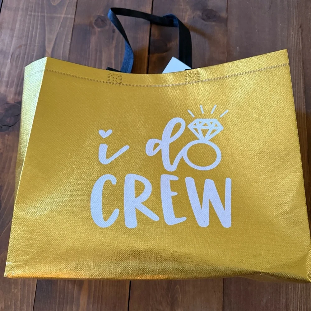 Gold 'I Do Crew' Tote Gift Bag